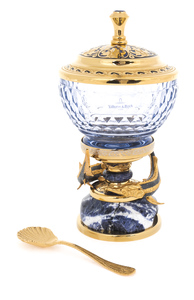 Caviar bowl "Gifts of the sea" sodalite