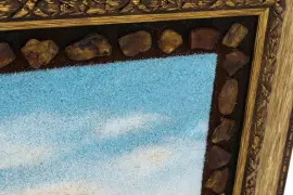 Картина из янтаря "Москва. Утро"