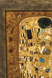 Картина из янтаря "Густав Климт. Поцелуй" средняя