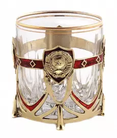 Подарочный бокал для виски из латуни "СССР" на 1 персону,