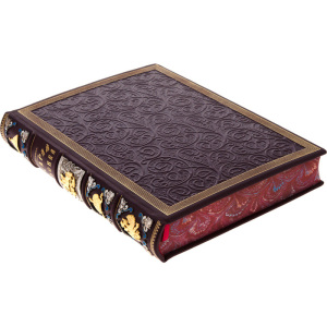 Leather-bound gift book "Old Moscow" with overlays