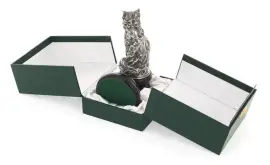 Печать "Кошка" черный нефрит