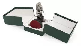 The seal "The Lion is sitting" (black jade)