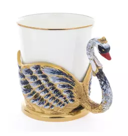 Coffee set "Swans" for 2 persons, Zlatoust