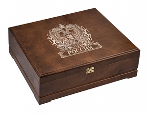 The Pyramid set. Coat of Arms of the Russian Federation" in a wooden case
