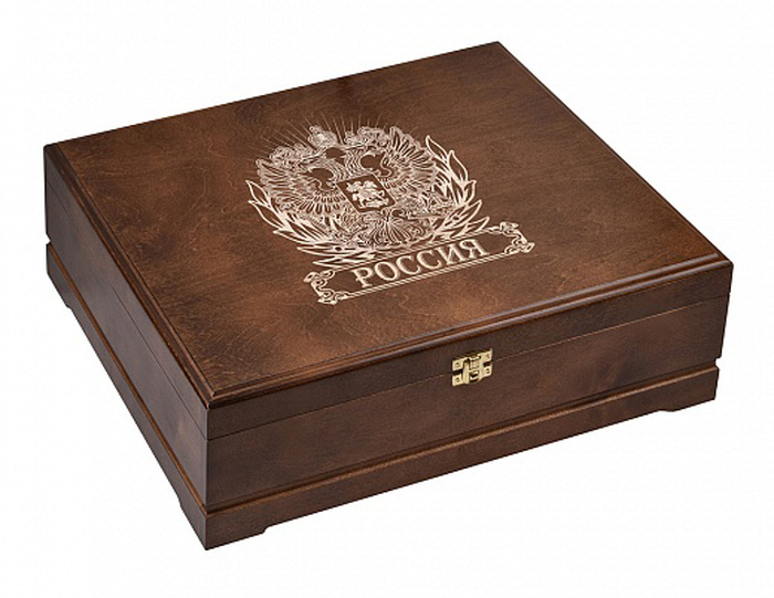 The Pyramid set. Coat of Arms of the Russian Federation" in a wooden case