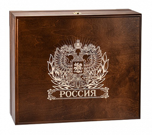 The Pyramid set. Coat of Arms of the Russian Federation" in a wooden case