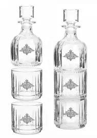 Набор питьевой "Пирамида. Герб МВД" на 2 персоны