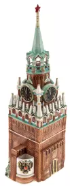 Штоф "Башня Кремля" (цветная с золотом)