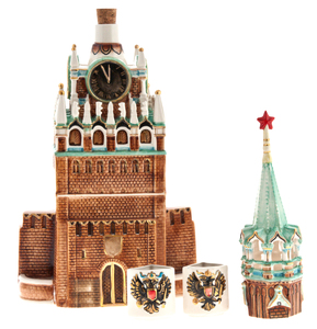 Damask "Kremlin Tower" (colored with gold)