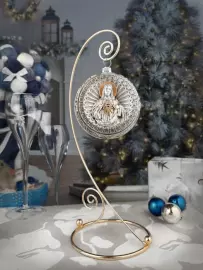 Silver Christmas ball "Savior"