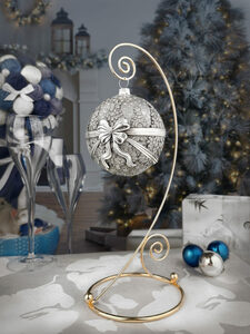 Silver Christmas tree ball "Winter Fairy Tale"