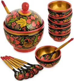 Набор для меда "Нектар" 14 пр. (Хохлома)