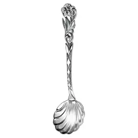 Серебряный чайный  набор "Симфония": вилка для лимона, совок для сахара, сахарница, чашка