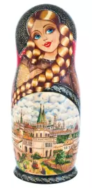 Матрёшка на 10 мест "Белокаменная" 35 см