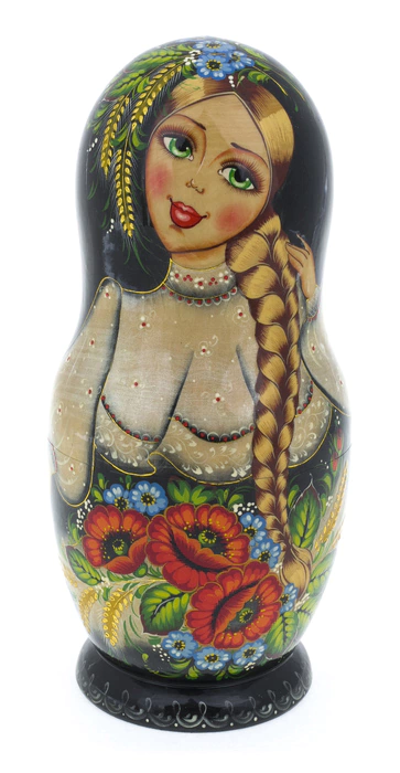 Matryoshka doll for 10 places "Flowers" (31 cm)
