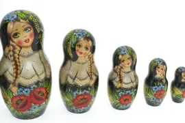 Matryoshka doll for 10 places "Flowers" (31 cm) Matryoshka doll for 10 places "Flowers" (31 cm)