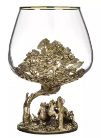 Three Bears cognac glasses set in a gift box