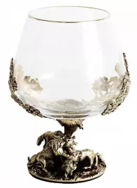 Набор из двух бокалов для коньяка "Волки"