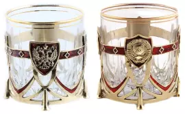 Бокалы для виски "СССР" и "Россия"  на 2 персоны,