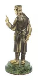 Статуэтка из бронзы "Доктор" змеевик