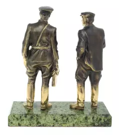 Статуэтка из бронзы "Жеглов и Шарапов" змеевик