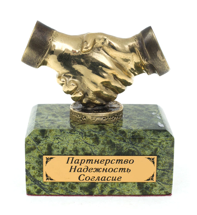 Bronze statuette "Handshake" (small)