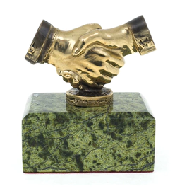 Bronze statuette "Handshake" (small)