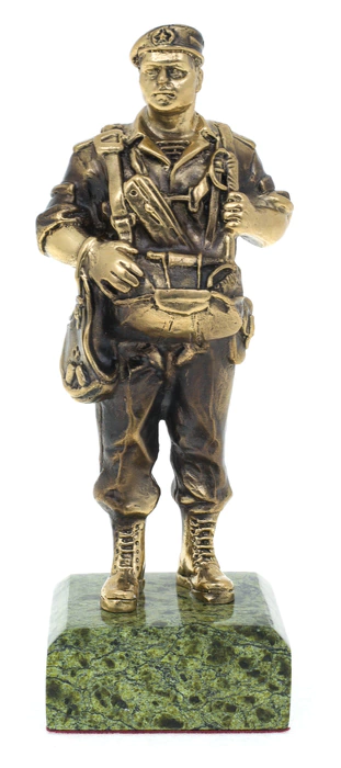 Bronze statuette "Paratrooper" (serpentine)