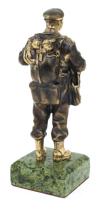 Bronze statuette "Paratrooper" (serpentine)