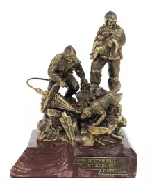 Статуэтка из бронзы "Памятник спасателям" (копия памятника)