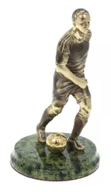 Bronze statuette "Football Player" (serpentine)
