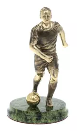 Bronze statuette "Football Player" (serpentine)