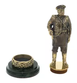 Bronze statuette "Policeman with seal" (coil)