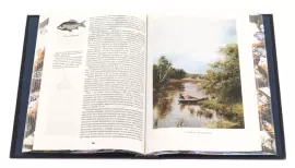 Книга в кожаном переплете "Ловля пресноводных рыб" Сабанеев
