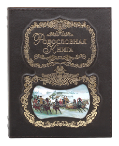 Родословная книга "Тройка" с картинкой в картонной коробке