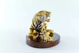 Статуэтка "Тигр агрессивный" (яшма, малый)