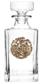 Набор бокалов для коньяка со штофом Таймлесс "Охота" в большом футляре с накладкой "Заповеди Охотника"