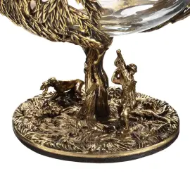 Набор бокалов для коньяка со штофом Таймлесс "Охота" в большом футляре с накладкой "Заповеди Охотника"