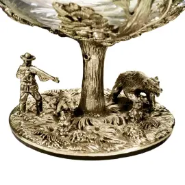 Набор бокалов для коньяка со штофом Таймлесс "Охота" в большом футляре с накладкой "Заповеди Охотника"