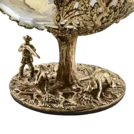 Набор бокалов для коньяка со штофом Таймлесс "Охота" в большом футляре с накладкой "Заповеди Охотника"