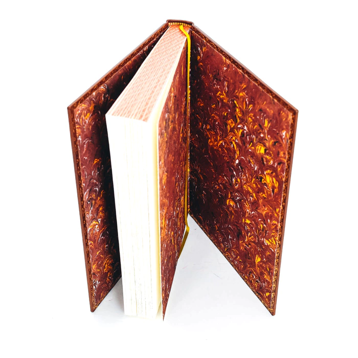 The leather-bound book "Album of Russian folk tales and epics"