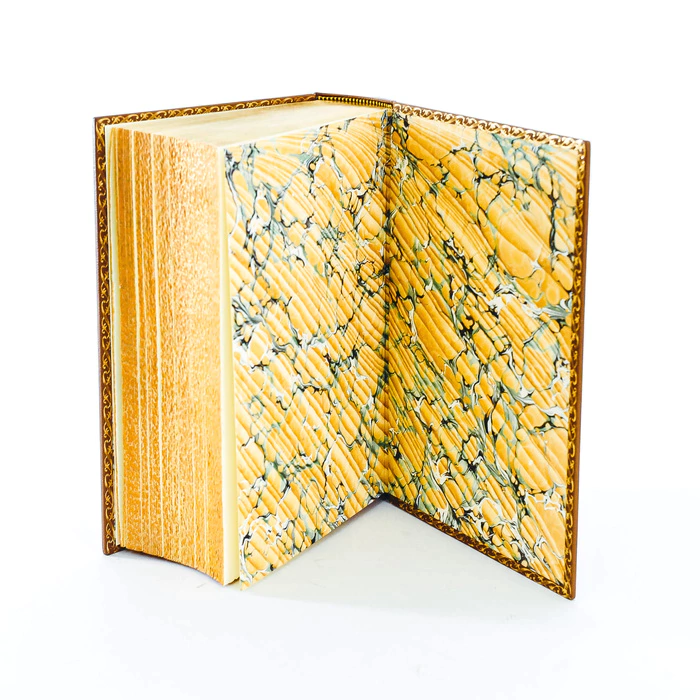 The leather-bound book "Brewing" by L. N. Simonov