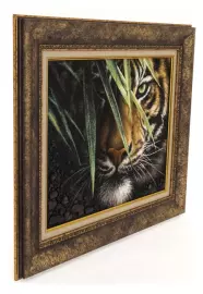 Картина из янтаря "Тигр на охоте"