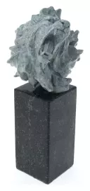 Авторская скульптура из бронзы "Львиный оскал"