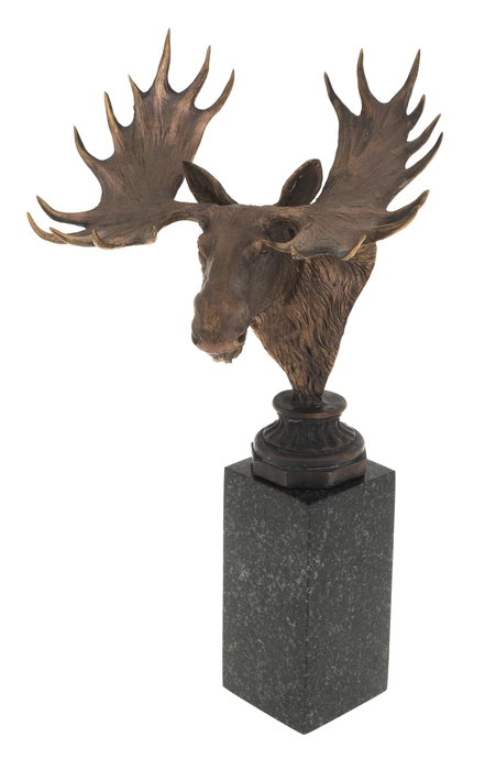 The author's bronze sculpture "Moose's Head"