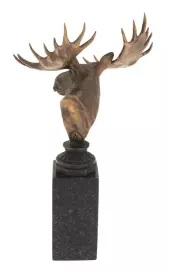 Авторская скульптура из бронзы "Голова лося"