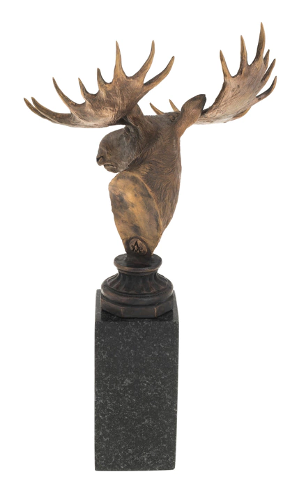 The author's bronze sculpture "Moose's Head"
