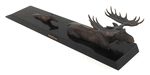 The author's bronze sculpture "Crossing" (moose)