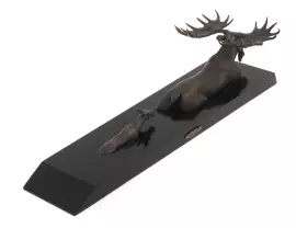 Авторская скульптура из бронзы "Переправа" (лоси)